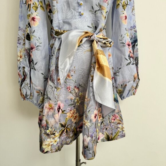 Zimmermann Rebellion Blue Aviary Mini Dress - Picture 8 of 12